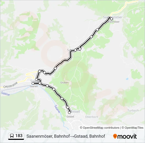 183 Bus Line Map