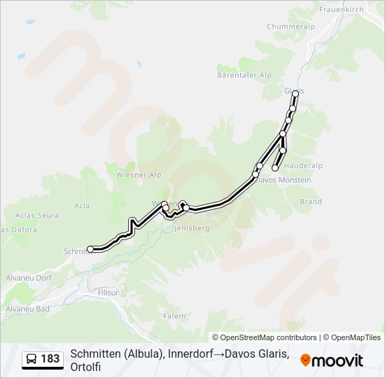 183 Bus Line Map