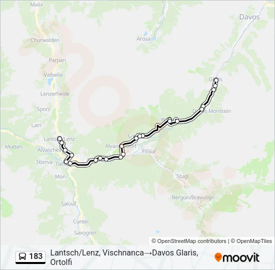 183 Bus Line Map