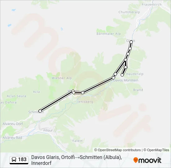183 Bus Line Map