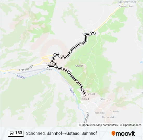 183 Bus Line Map