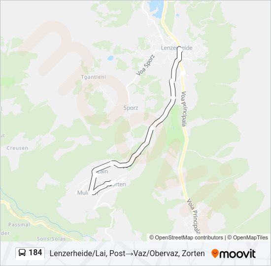 184 Bus Line Map