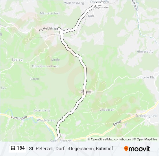 184 Bus Line Map