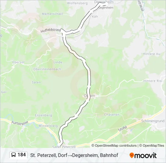 184 Bus Line Map