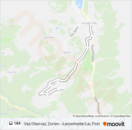 184 Bus Line Map