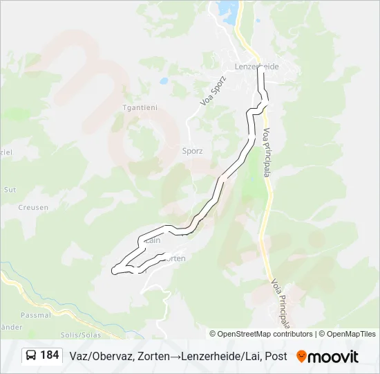184 Bus Line Map