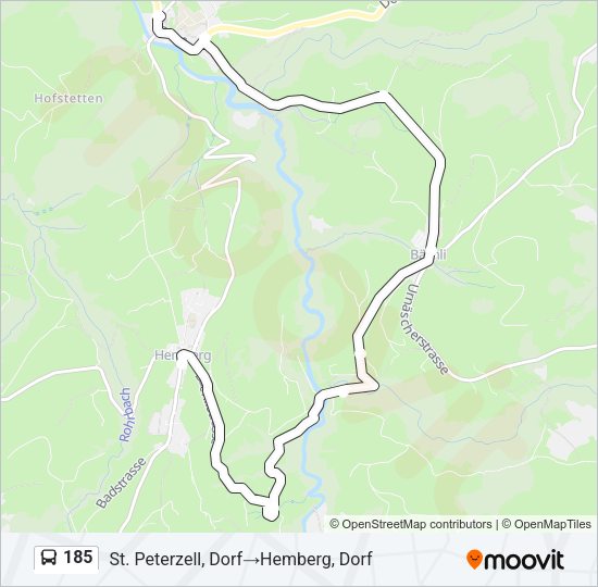 185 Bus Line Map
