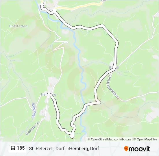 185 Bus Line Map