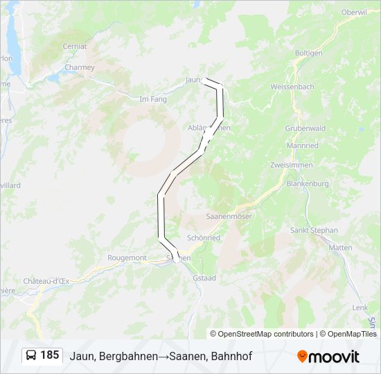 185 Bus Line Map