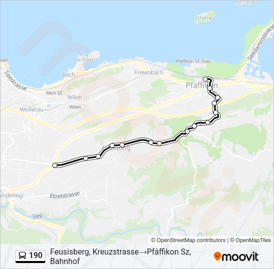 190 Bus Line Map