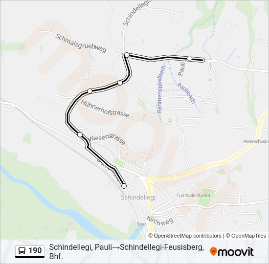 190 Bus Line Map