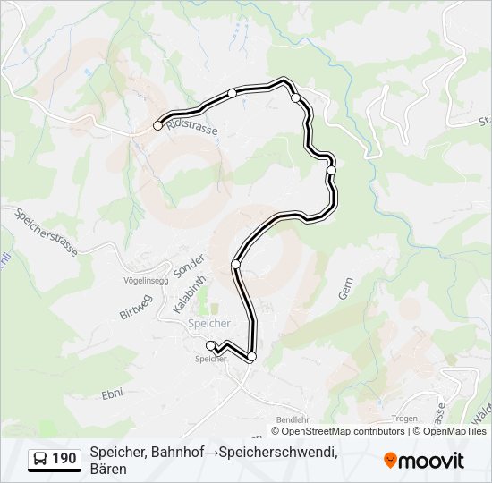 190 Bus Line Map