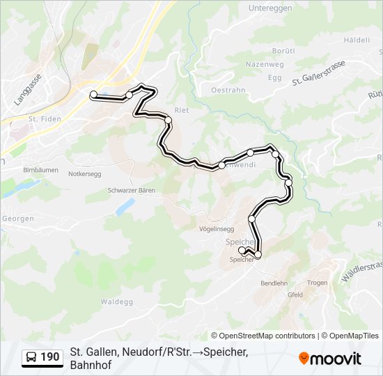 190 Bus Line Map