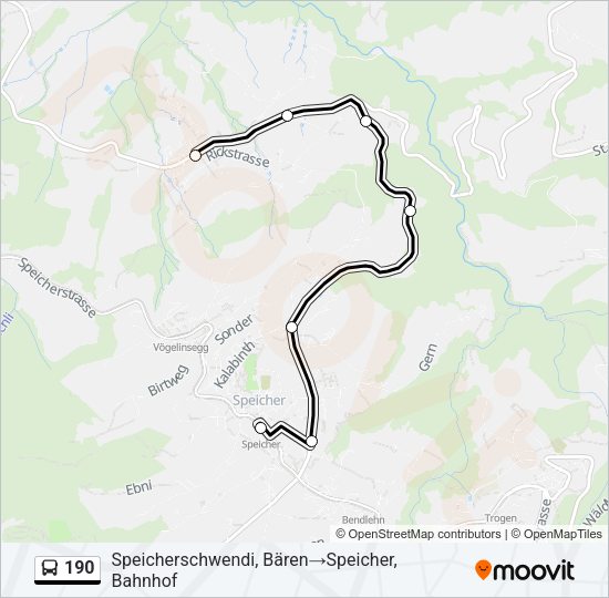190 Bus Line Map