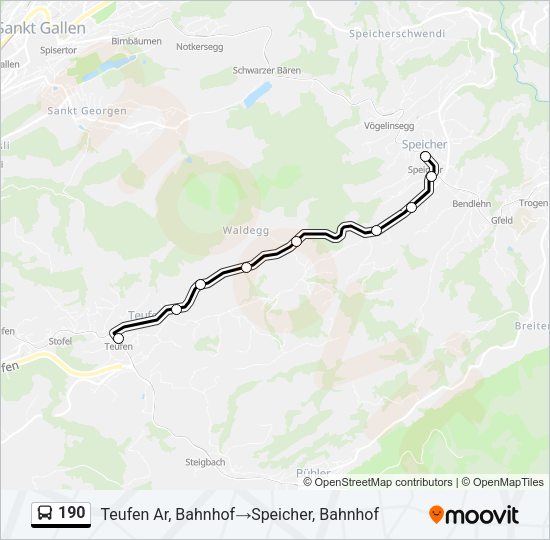 190 Bus Line Map