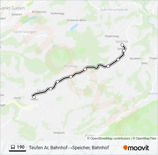 190 Bus Line Map