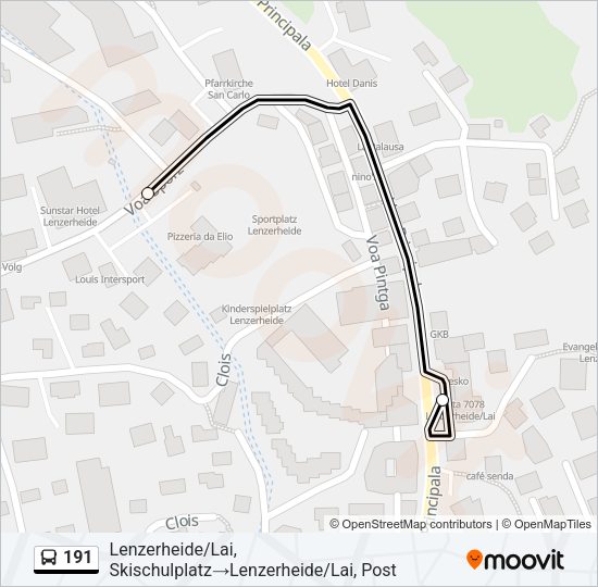 191 Bus Line Map