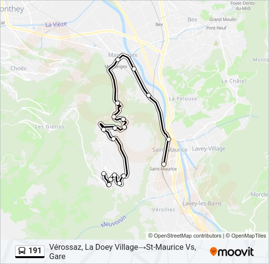 191 Bus Line Map