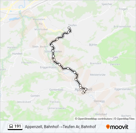 191 Bus Line Map