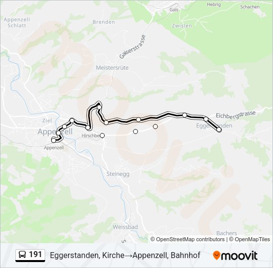 191 Bus Line Map