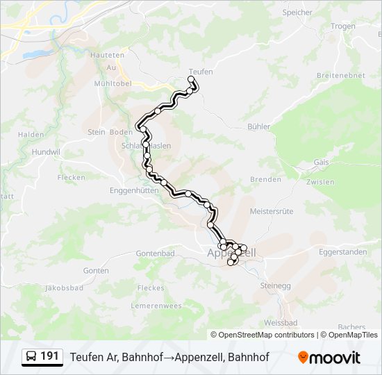 191 Bus Line Map