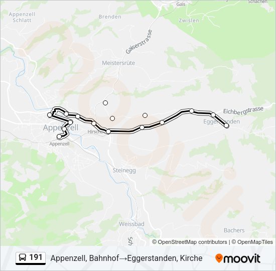 191 Bus Line Map