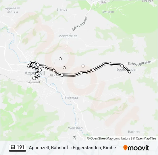 191 Bus Line Map