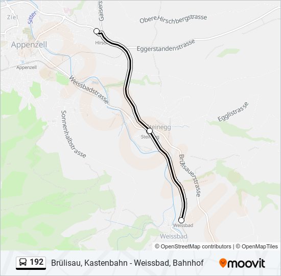 192 bus Line Map