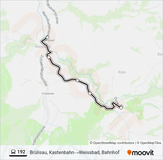 192 Bus Line Map
