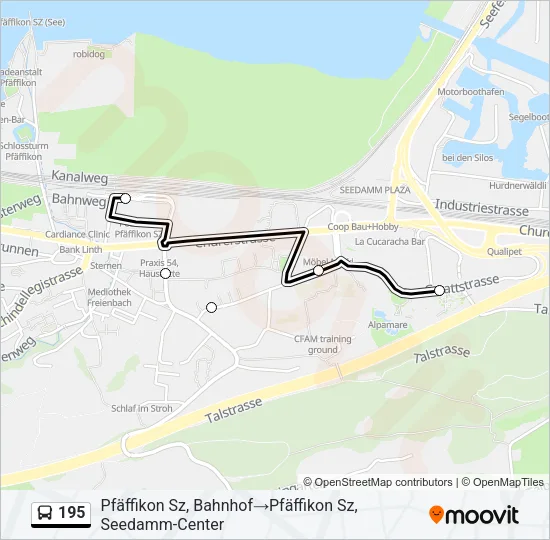 195 Bus Line Map
