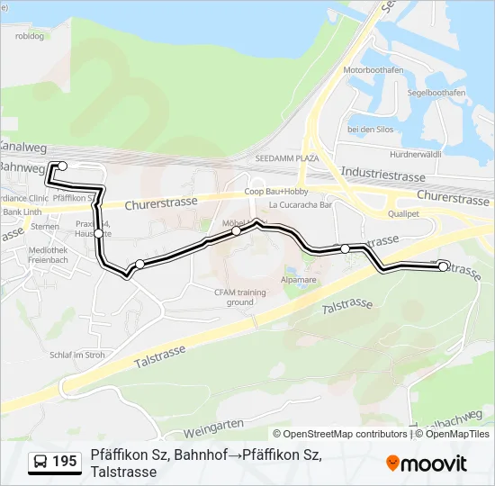 195 Bus Line Map