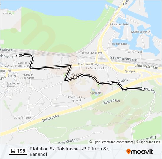195 Bus Line Map