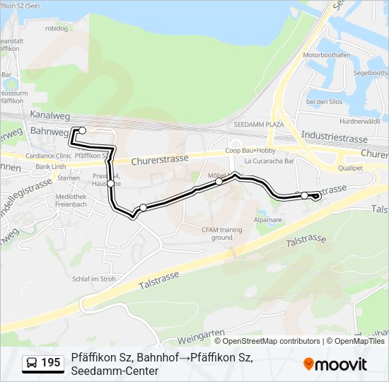 195 Bus Line Map