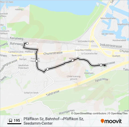 195 Bus Line Map