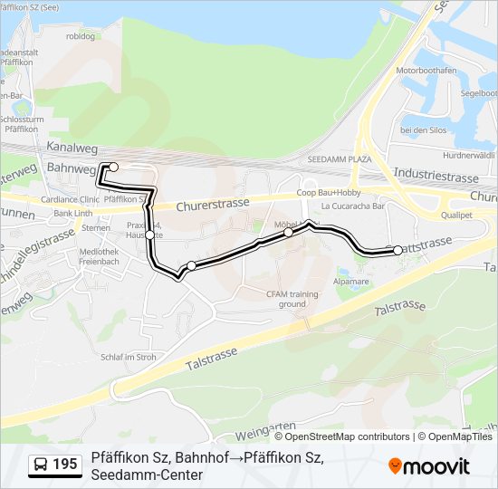 195 Bus Line Map