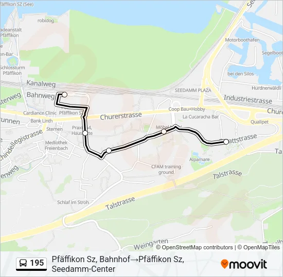 195 Bus Line Map