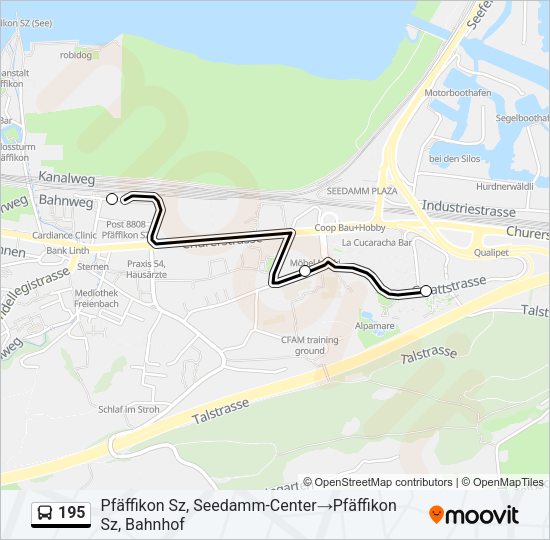 195 Bus Line Map