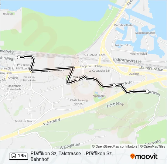 195 Bus Line Map