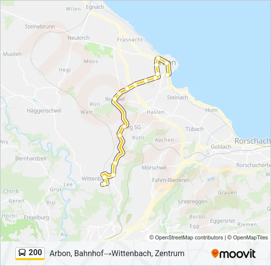 200 Bus Line Map