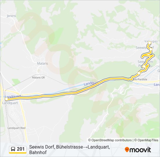 201 Bus Line Map