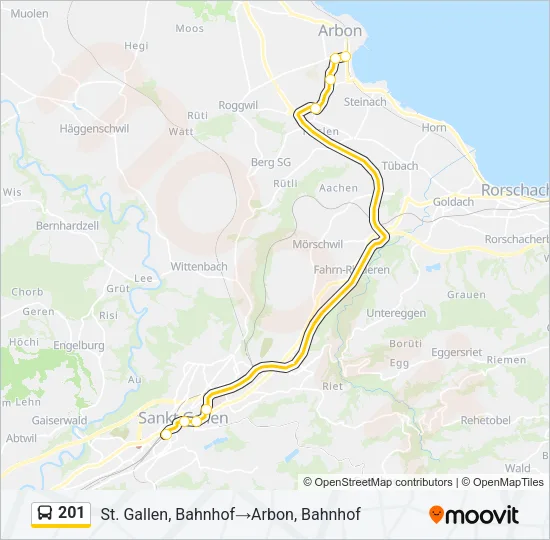 201 Bus Line Map