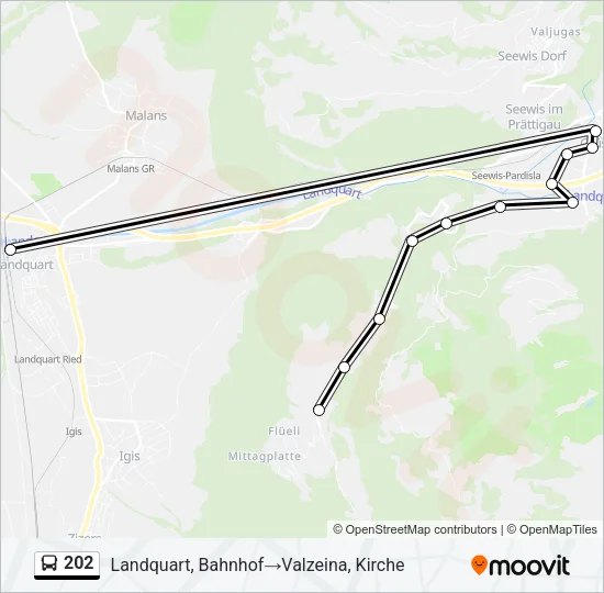 202 Bus Line Map