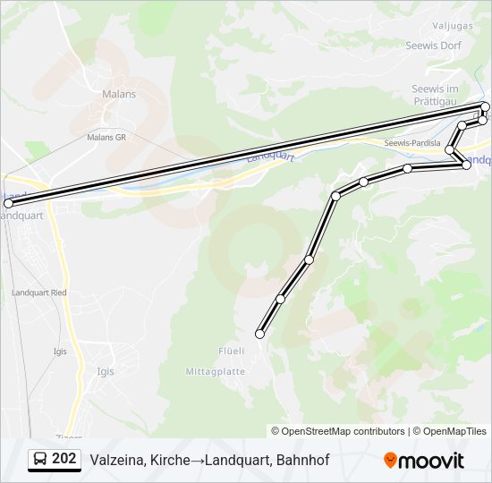 202 Bus Line Map