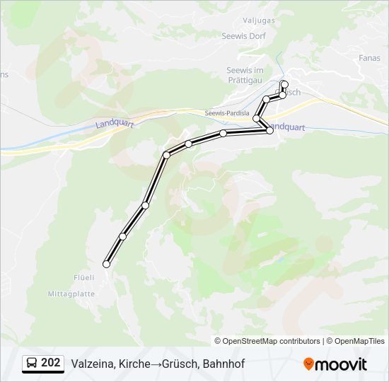 202 Bus Line Map