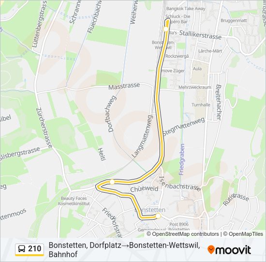 210 Bus Line Map
