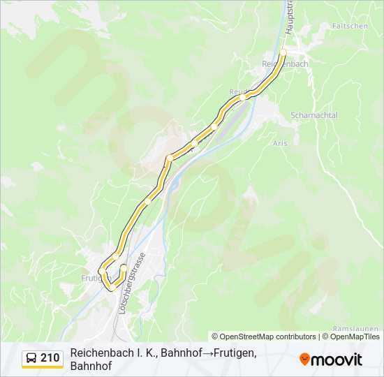 210 Bus Line Map