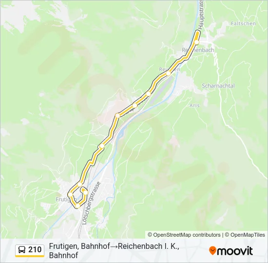 210 Bus Line Map