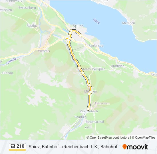 210 Bus Line Map