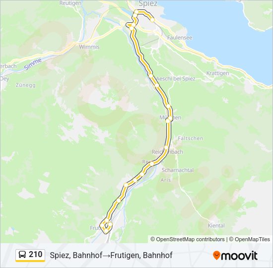 210 Bus Line Map
