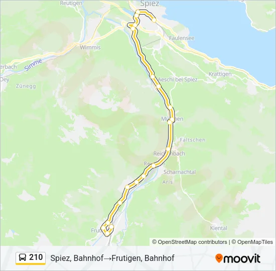 210 Bus Line Map